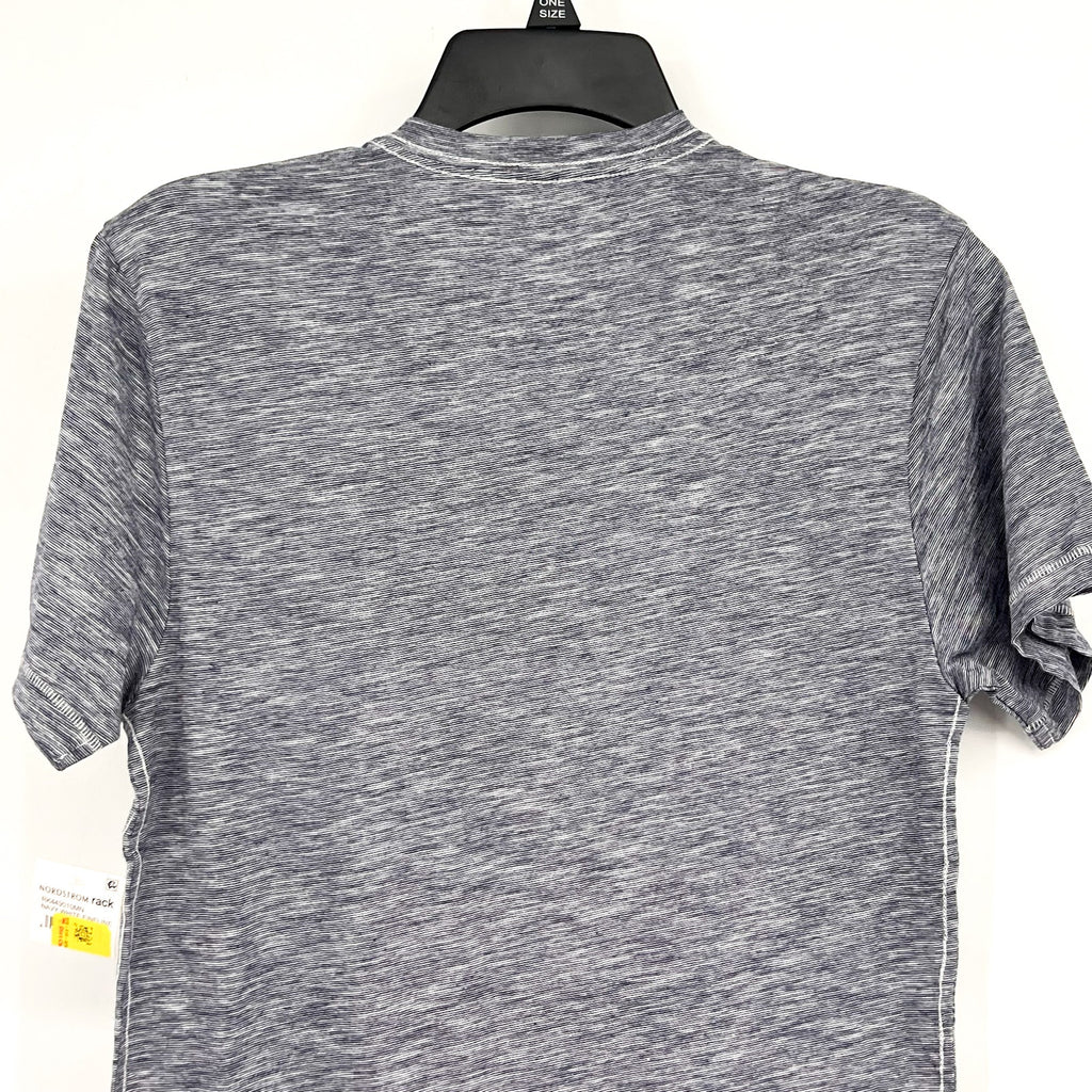 ABOUND Men's Jersey Slub Henley Tee XL Navy Blue White Short Sleeve Cotton NWT