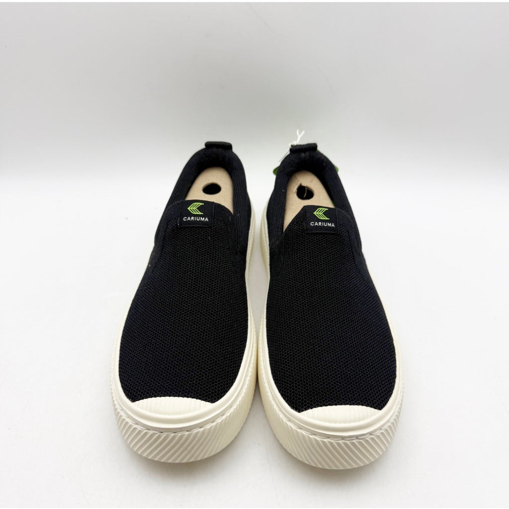 Cariuma IBI Slip On Casual Sneakers Womens 8.5 Black Knit Bamboo NIB