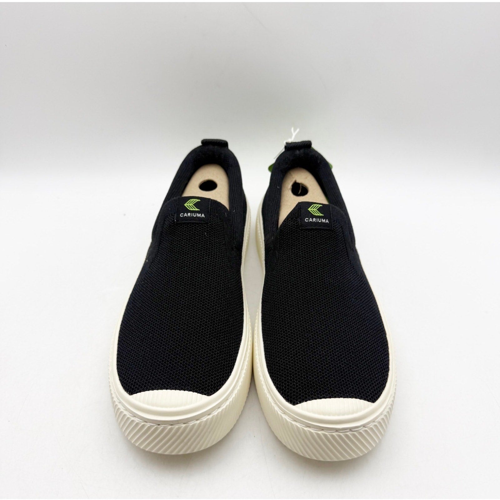 Cariuma IBI Slip On Casual Sneakers Womens 8.5 Black Knit Bamboo NIB