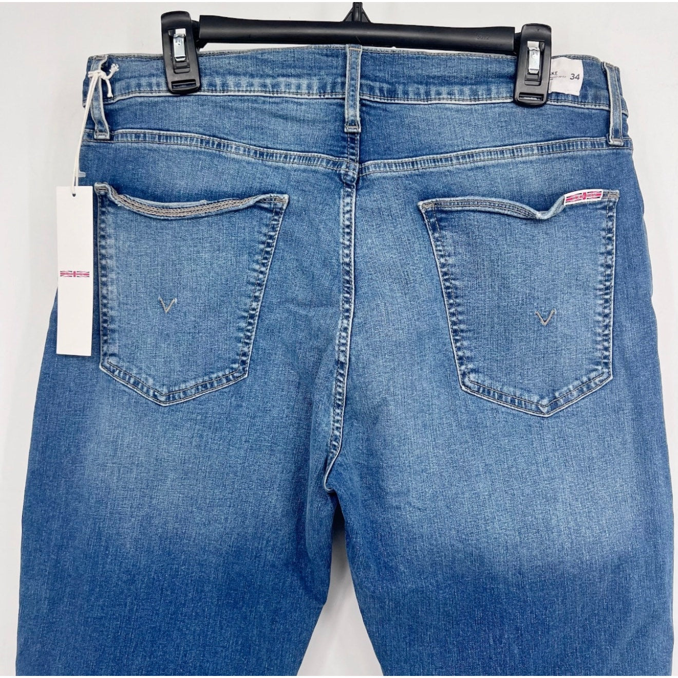 HUDSON Men's Blake Slim Straight Jeans 34x31 Blue Sullivan Denim Stretch NWT