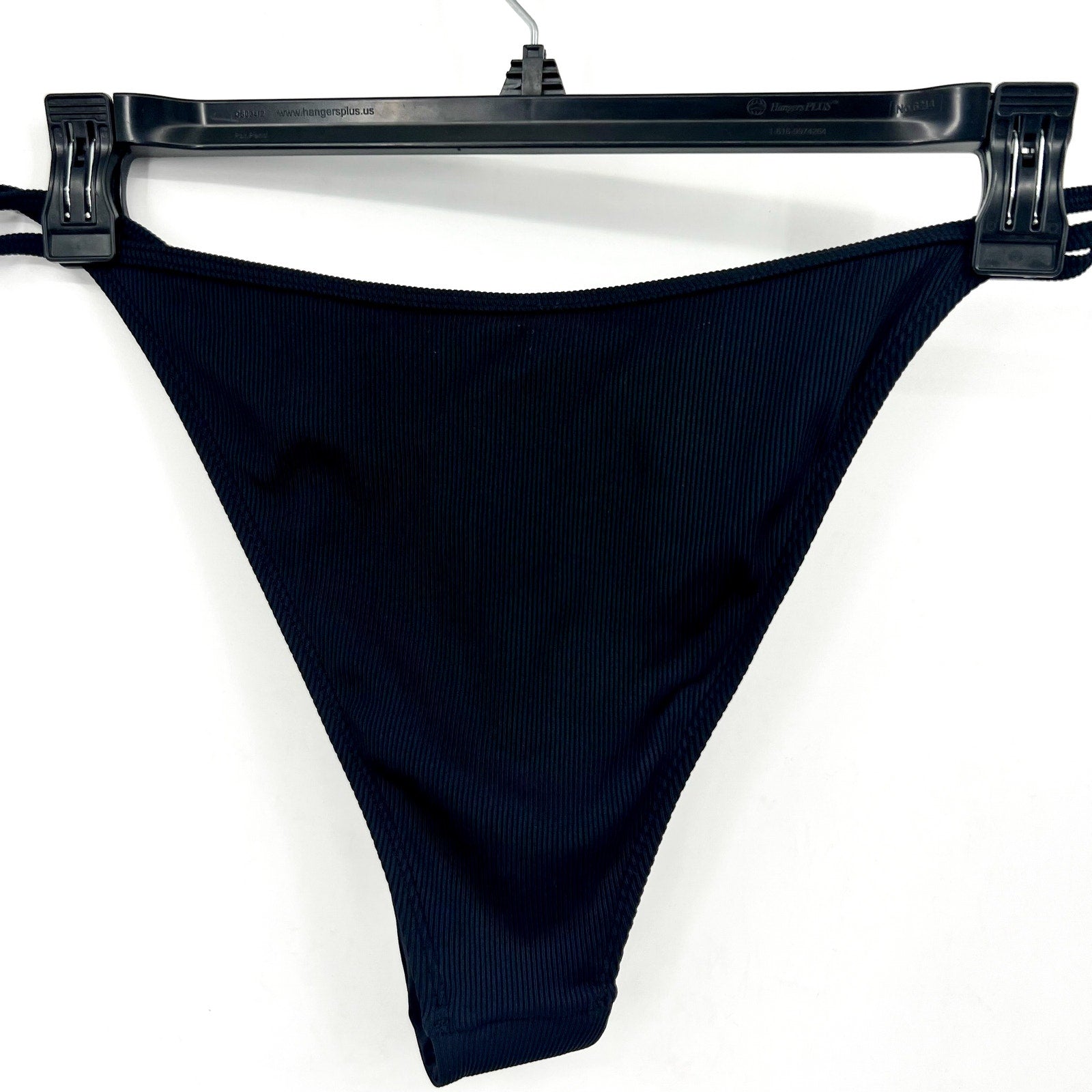 L*SPACE Women's Remi Bitsy Bikini Bottoms XL Black Cheeky Coverage NWT
