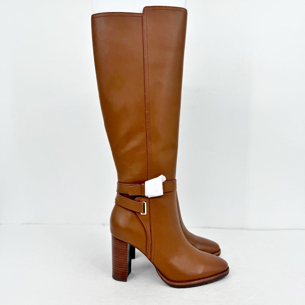 Lauren Ralph Lauren Womens Manchester Knee High Boots Size 5.5 B Tan Leather NIB