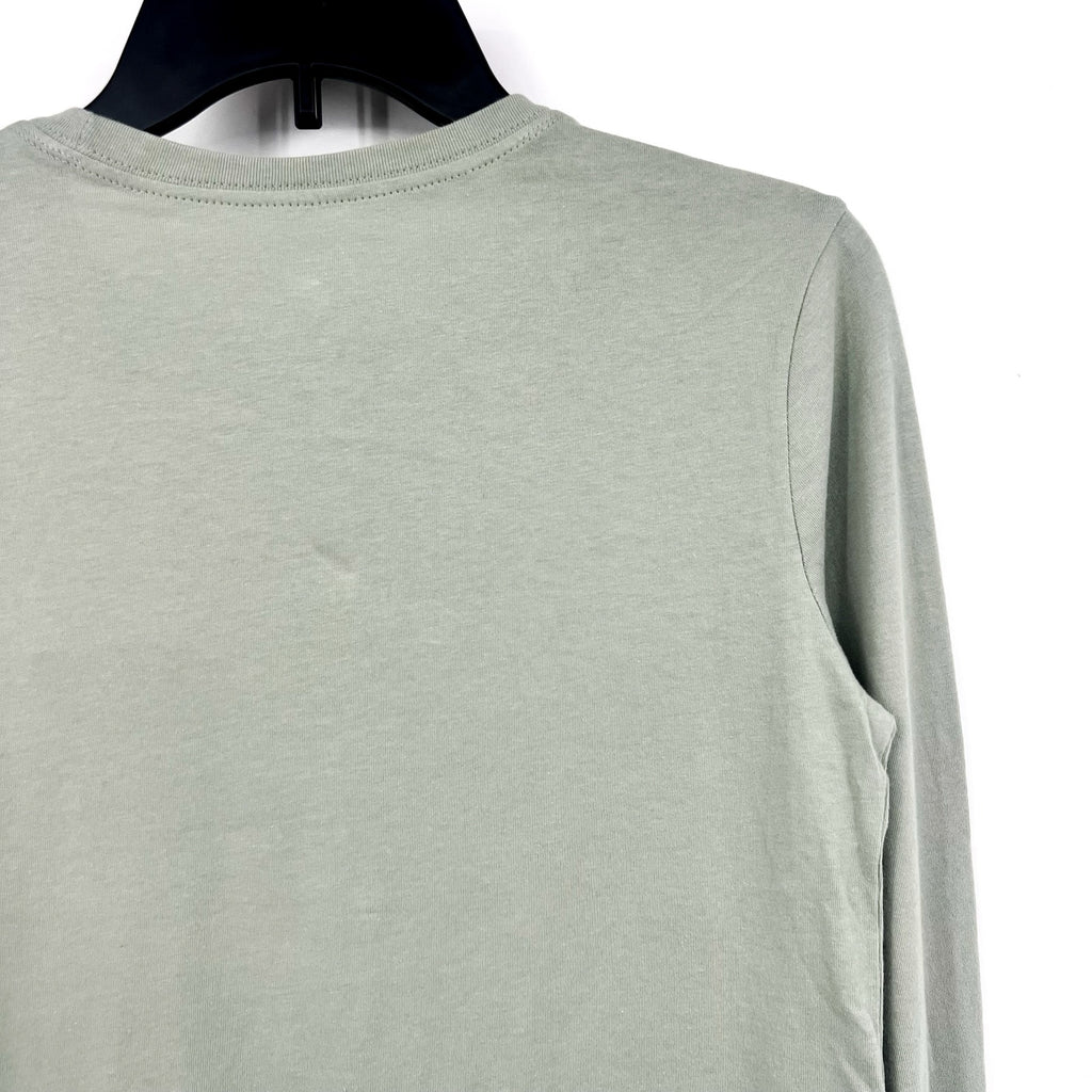 NIKE Women's Essentials Logo T-shirt XS Pale Green Long-Sleeve Crewneck NWT