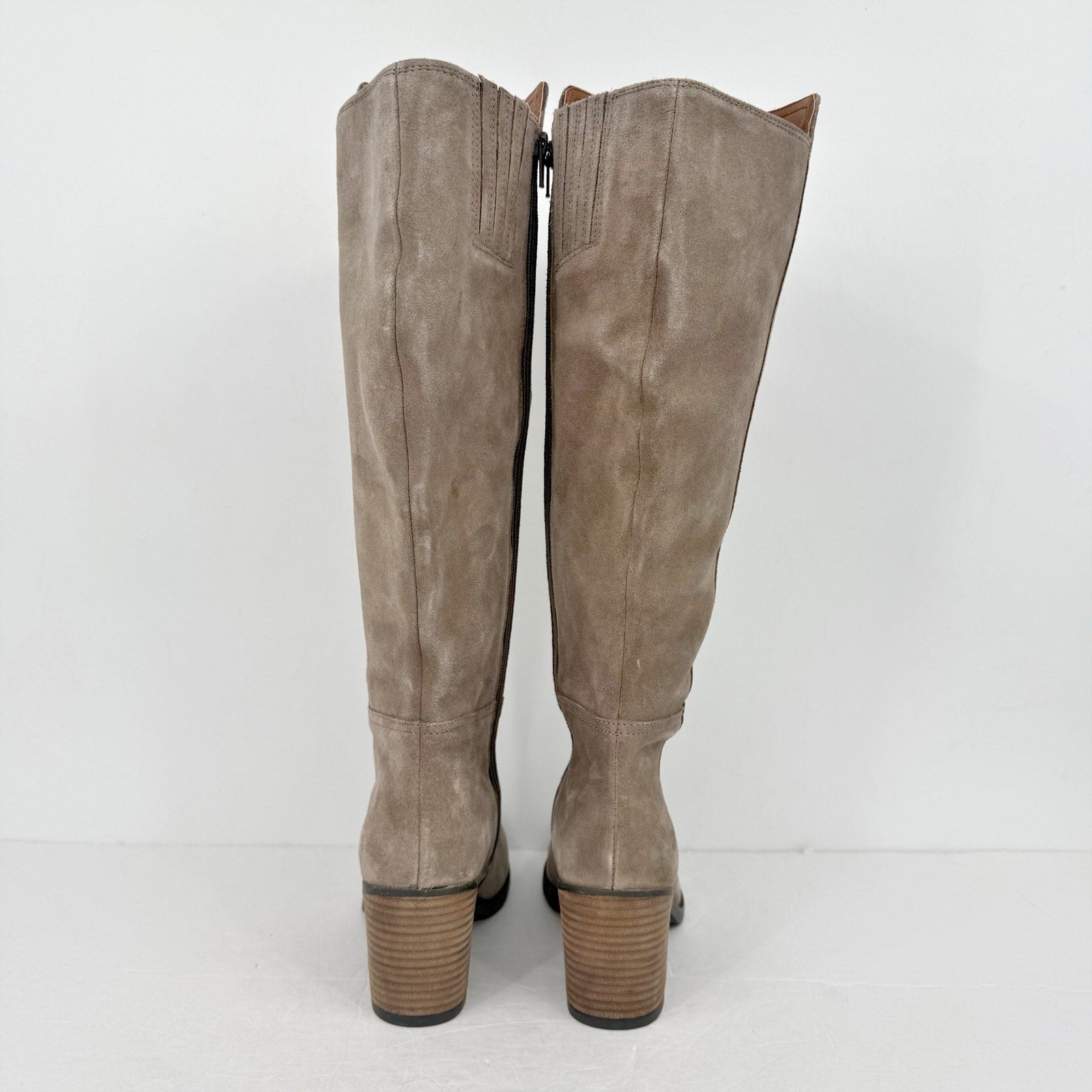 Lucky Brand Womens Bonnay Knee High Boot US 8 Wide EU 39 XW CALF Brown Suede NIB