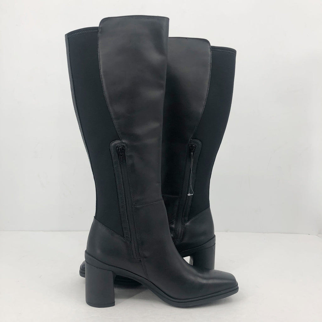 Naturalizer Womens Axel Knee High Boots US 9 M Black Leather Waterproof NWOB