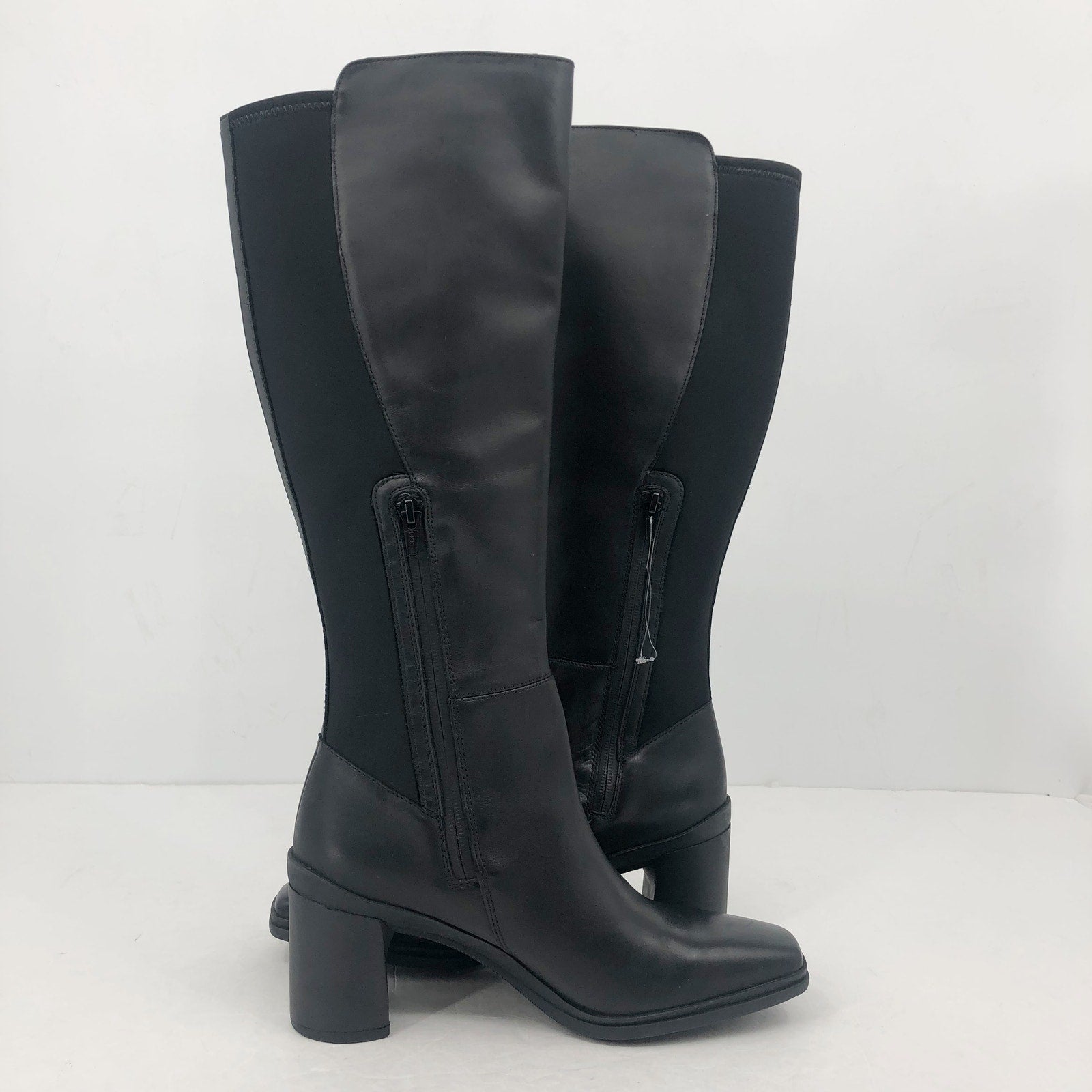 Naturalizer Womens Axel Knee High Boots US 9 M Black Leather Waterproof NWOB