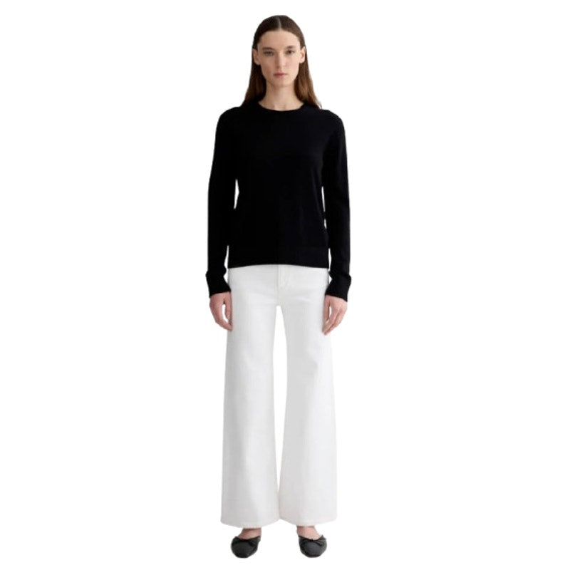 EVERLANE Women's The Classic Crew Cashmere Sweater Large Black NWT