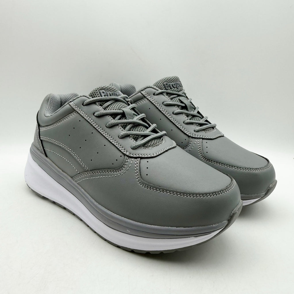 Propet Womens Ultima Sneakers Size 9 Wide Grey White Leather Athletic Shoes NIB
