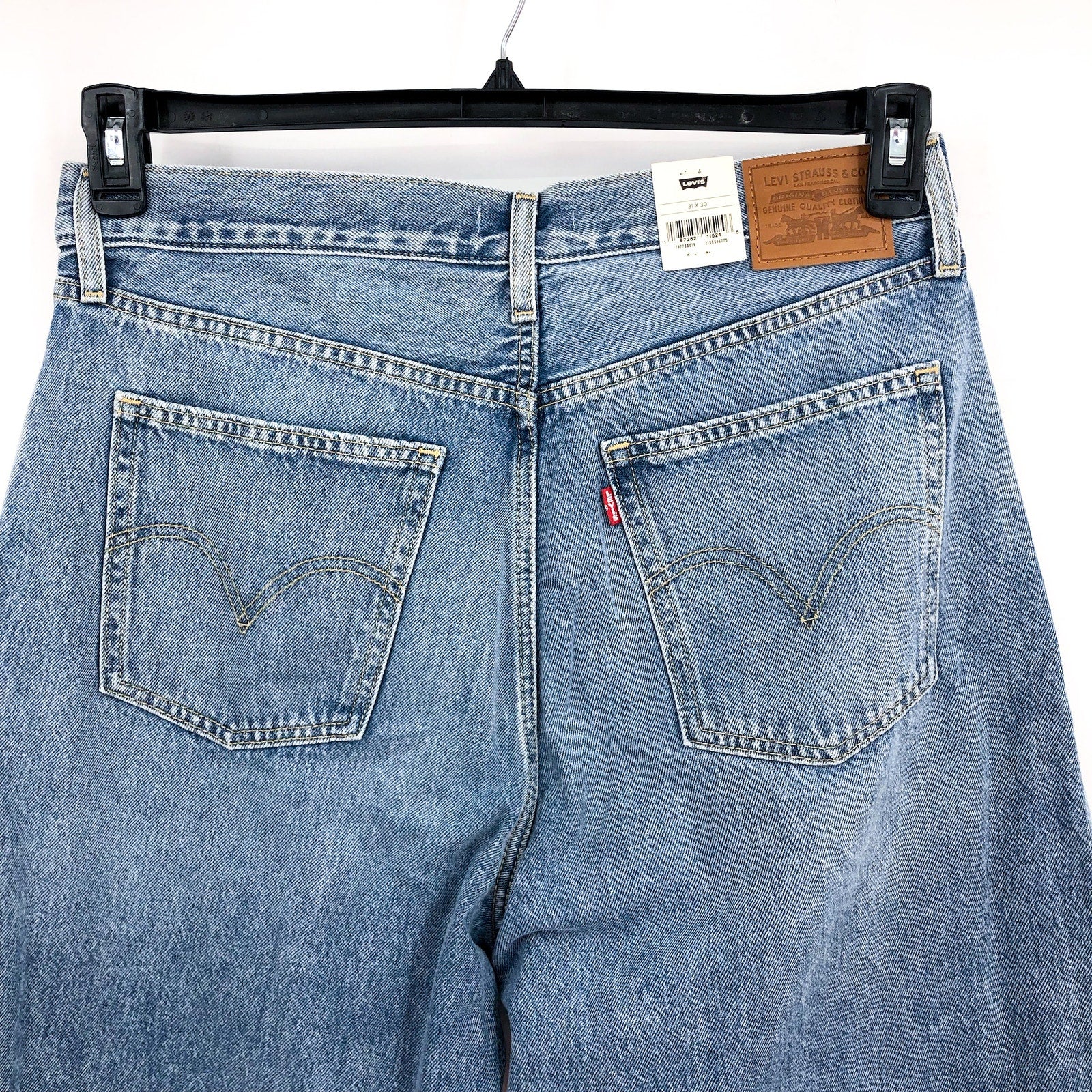 LEVI'S Womens Dad Straight Jeans 31x30 US 12 Blue Far and Wide NWT 79770-0019