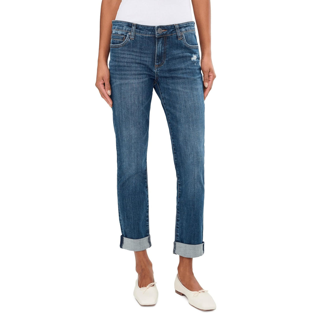Kut from the Kloth Womens Catherine Boyfriend Jeans Size 8 Blue Medium Wash NWT