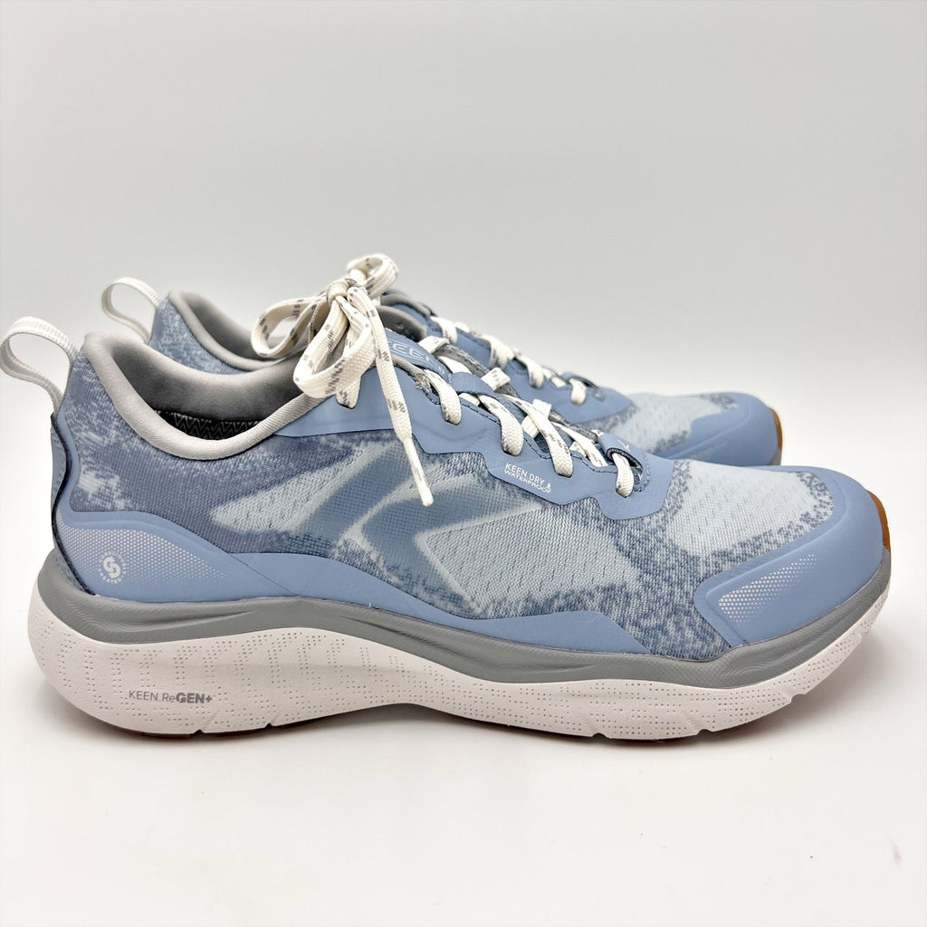 Keen Womens Leiki Hiking Shoes Size 9.5 Blue White Waterproof Sneakers NWOB