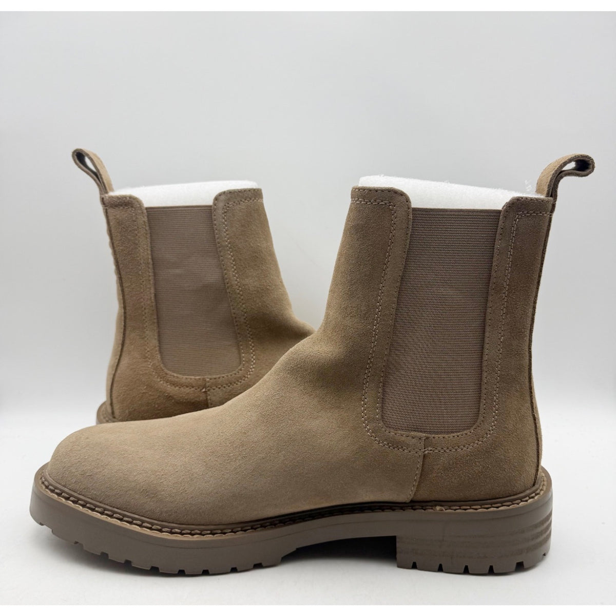 Saint Morta Men's Chunky Chelsea Boots Size 11 EU 45 Mocha Brown Suede NIB