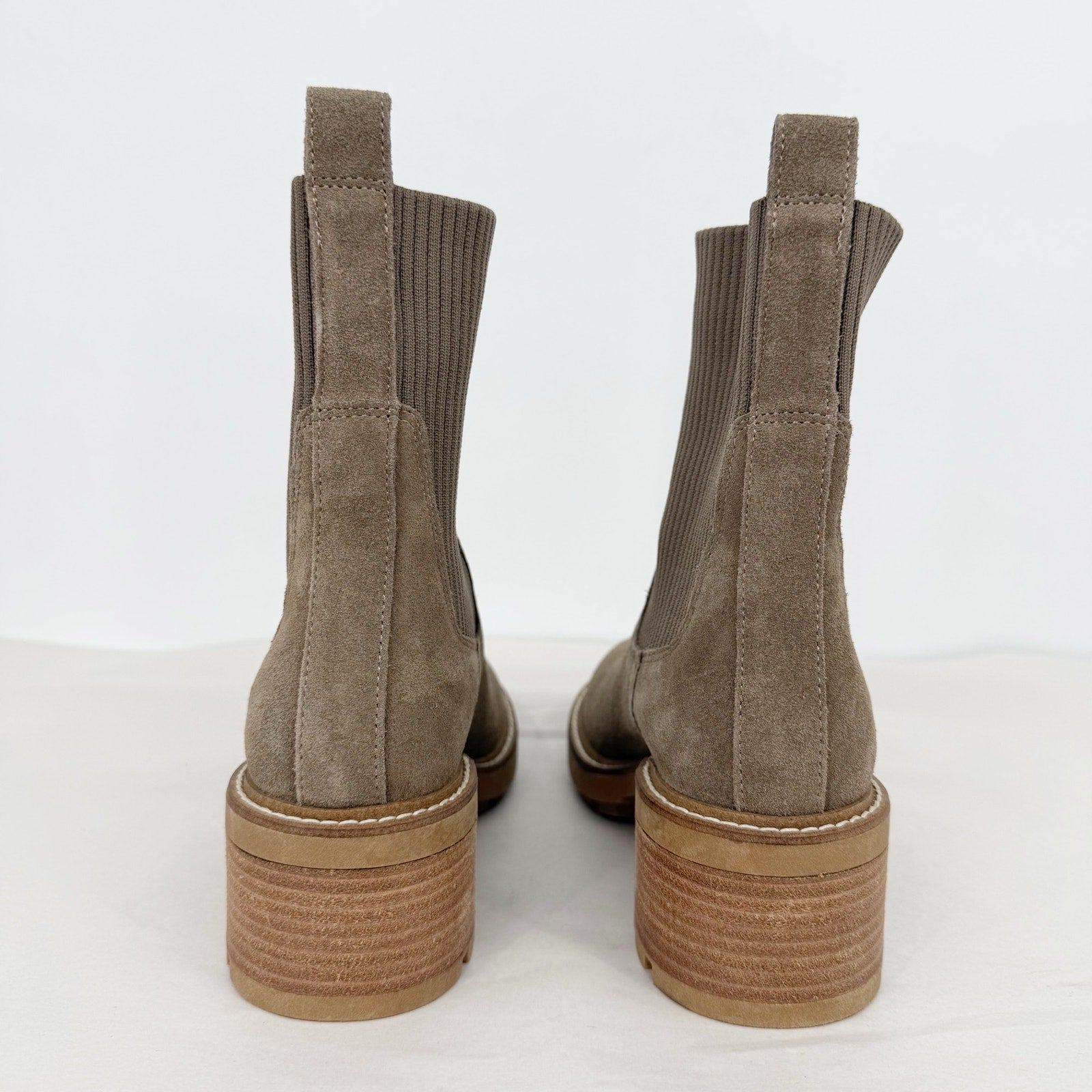 Steve Madden Womens Kiley Ankle Bootie US 7 M EU 37.5 Taupe Brown Suede NWOB