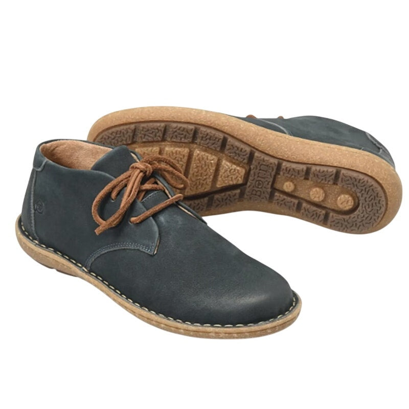 Born Womens Nuala ll Chukka Ankle Booties US 7 Navy Blue Nubuck NWOB
