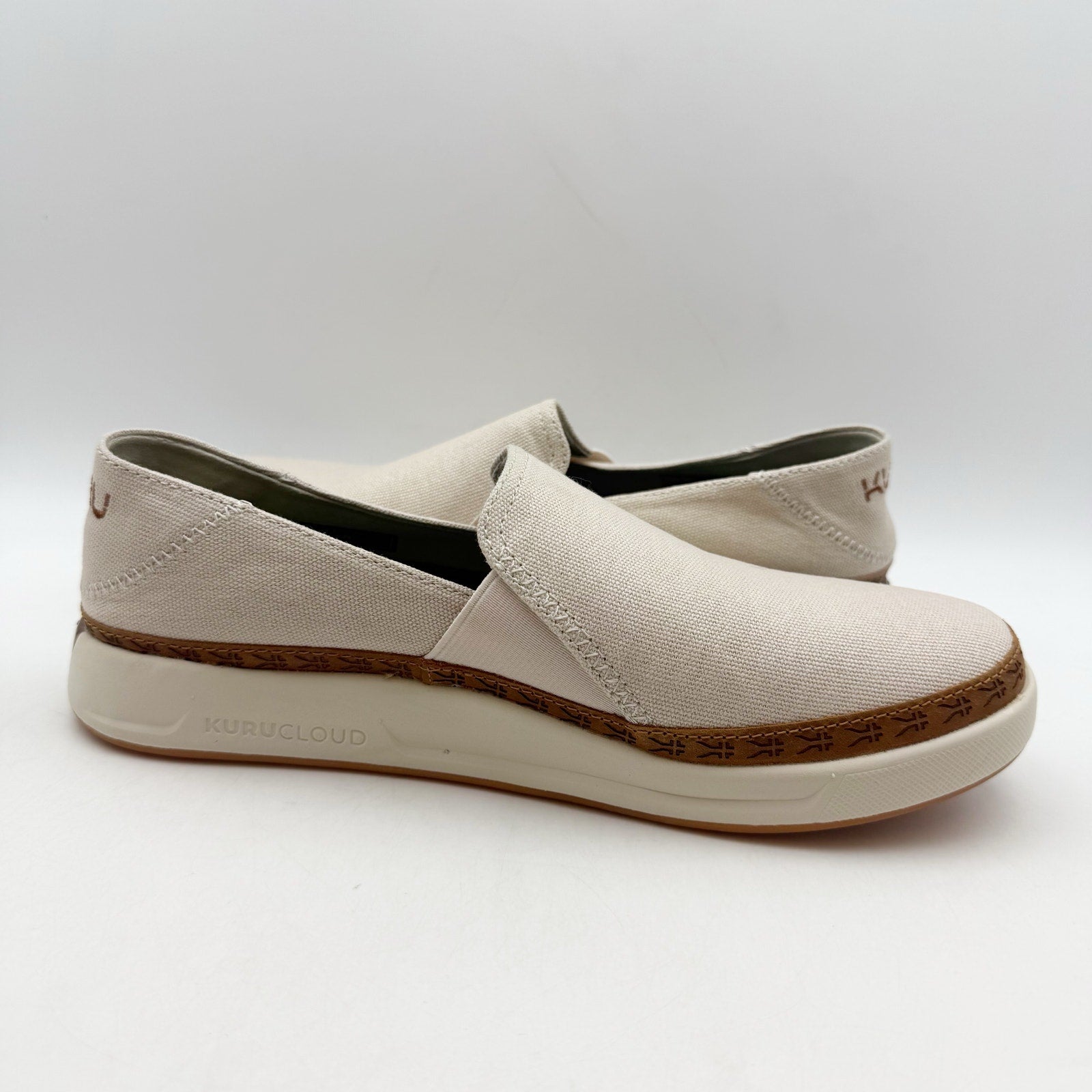 KURU Womens Roam Atla Classic Sneakers US 8.5 EU 39 Beige Sand Slip On NWOB