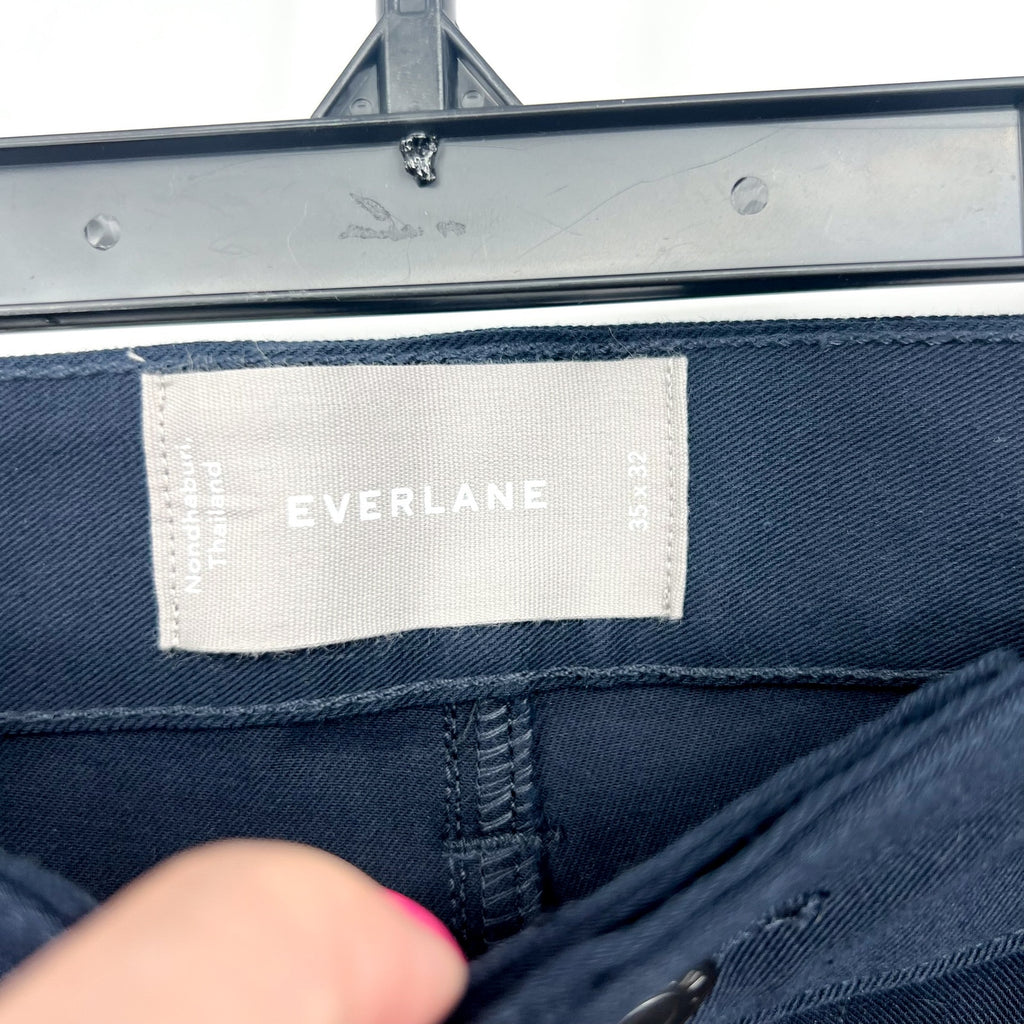 EVERLANE Men's The Performance 5-Pocket Pants 35x32 Navy Blue Stretch Chinos NWT
