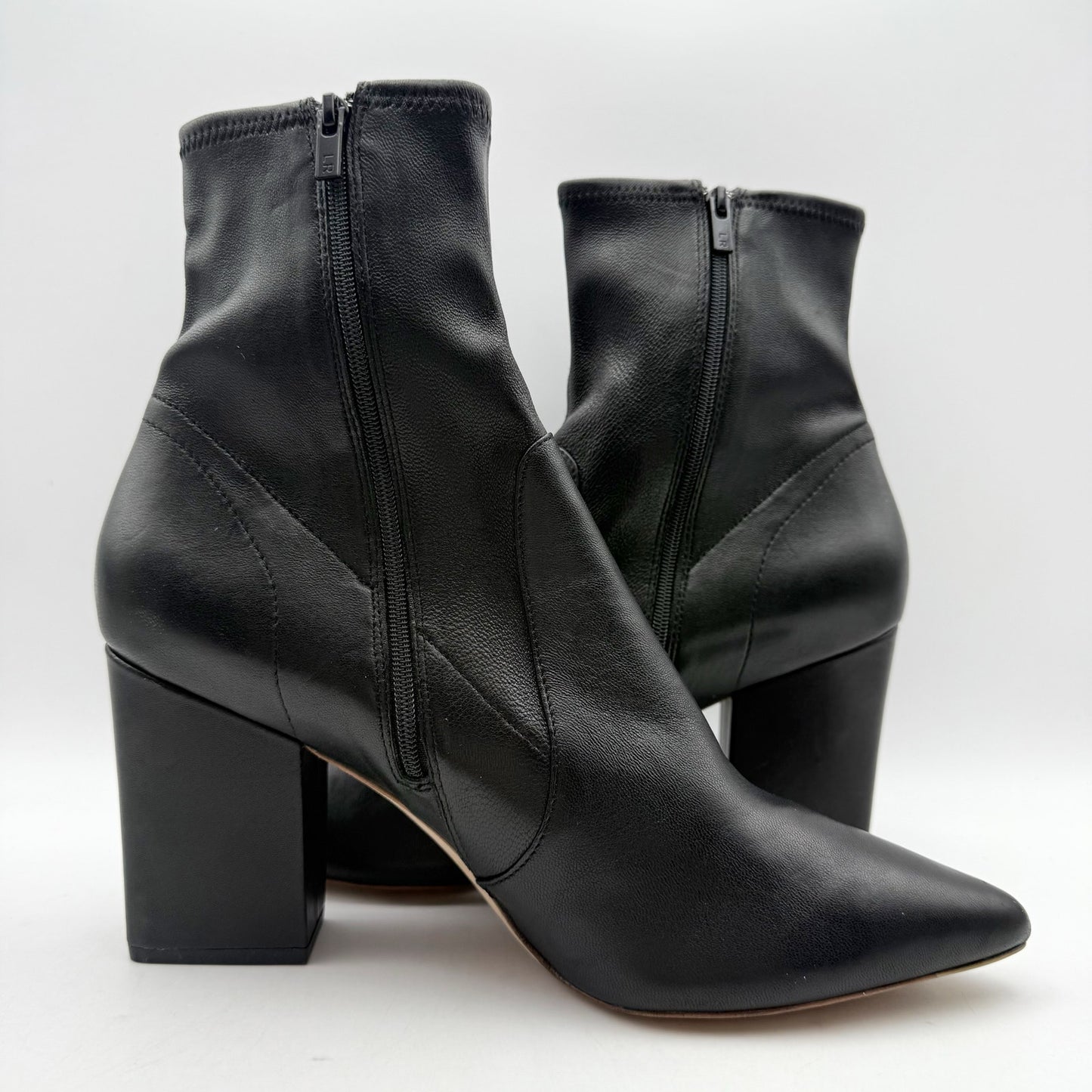 Loeffler Randall Womens Isla Slim Ankle Bootie US 11 Black Leather NWOB