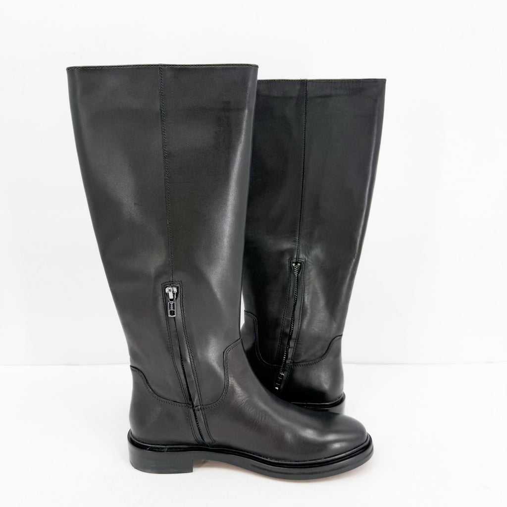 Madewell Womens The Drumgold Mid Calf Boot US 9 M Black Leather NIB