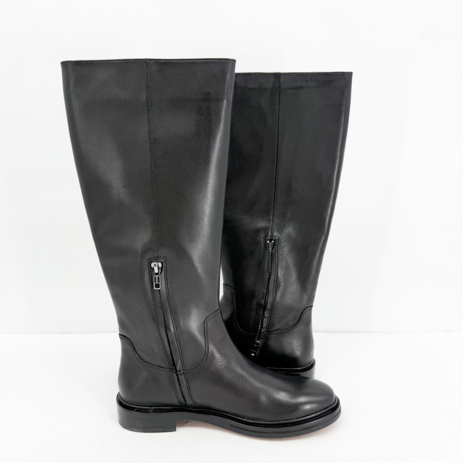 Madewell Womens The Drumgold Mid Calf Boot US 9 M Black Leather NIB