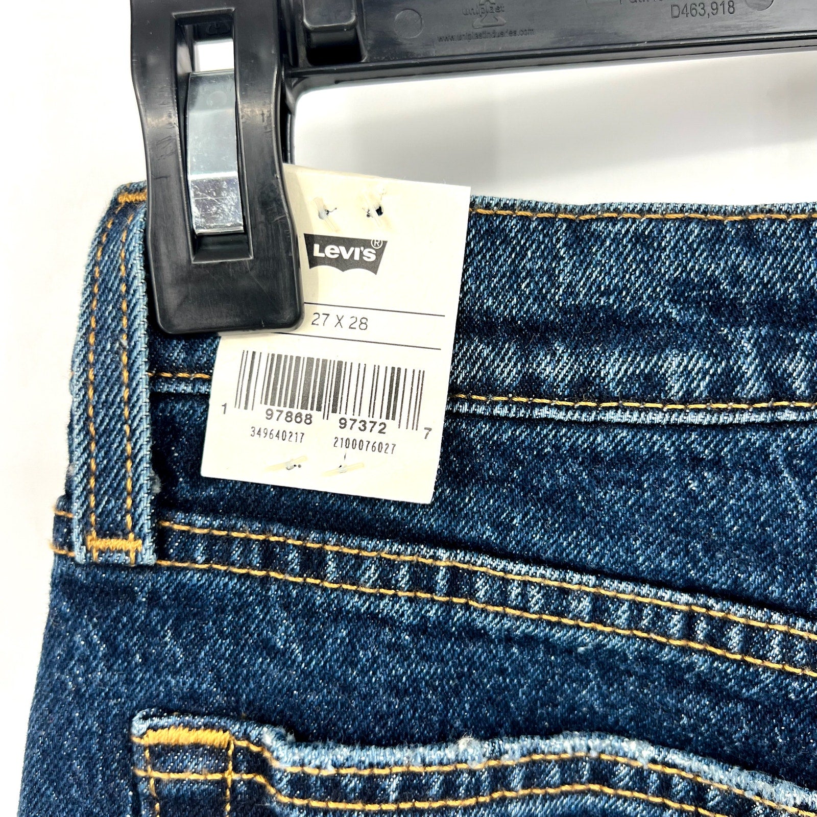 Levi's Womens Wedgie Straight Ankle Jeans 27x28 Indifferent Indigo 349640217 NWT