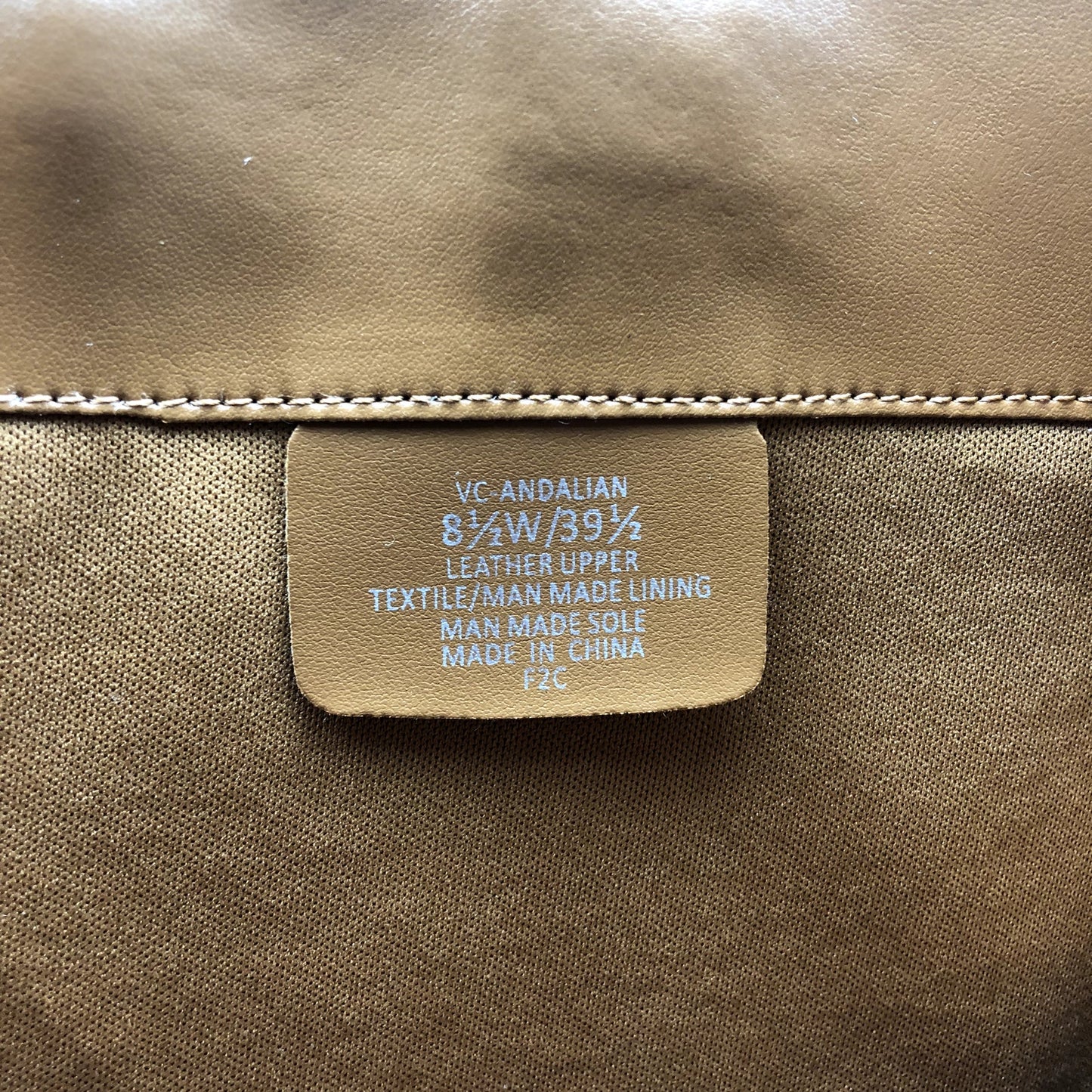 Vince Camuto Women Leather Riding Boot Andalian 8.5 Wide Brown Golden Walnut NWB