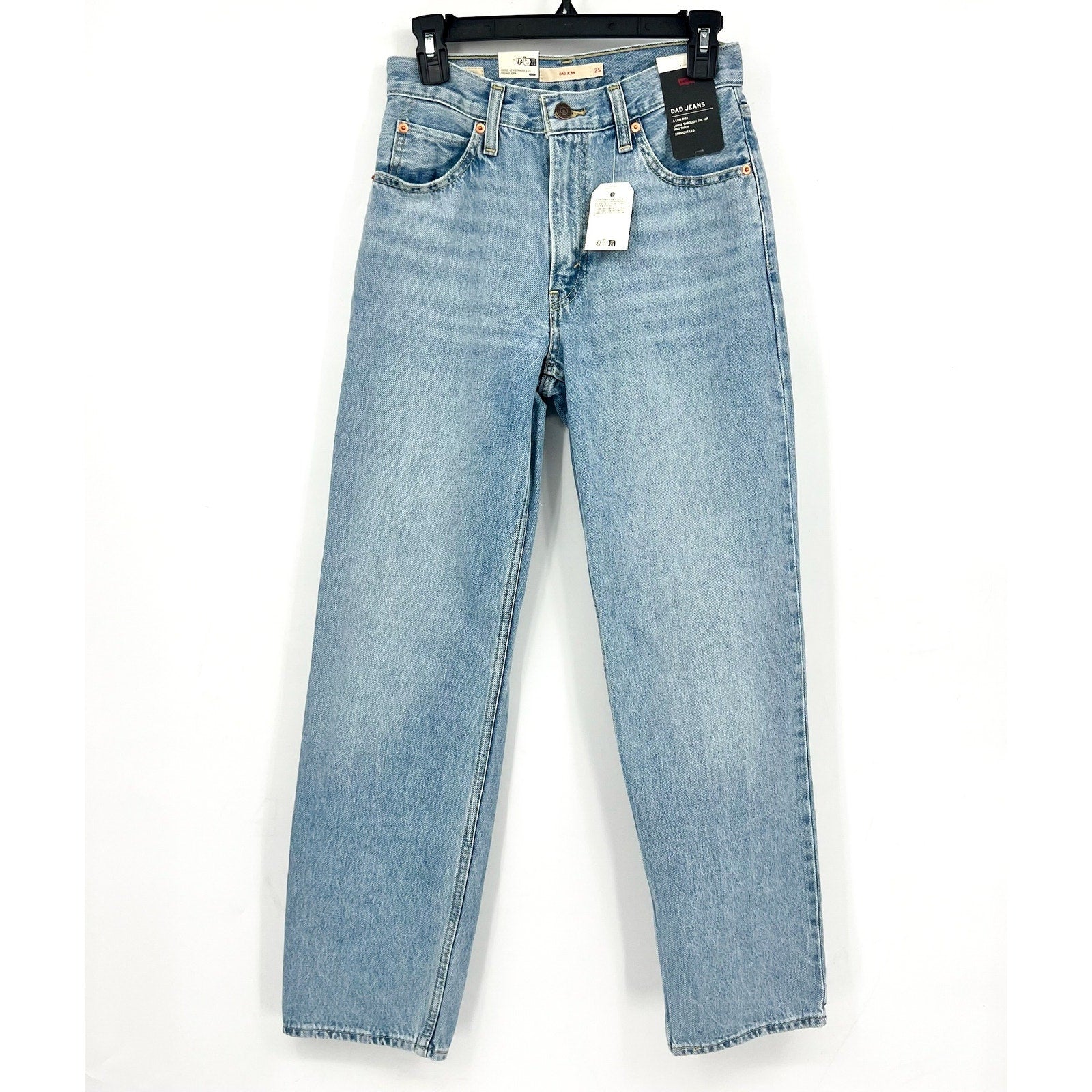 LEVI'S Womens Dad Straight Jeans 25x30 Size 0 Far And Wide Light 79770-0019 NWT