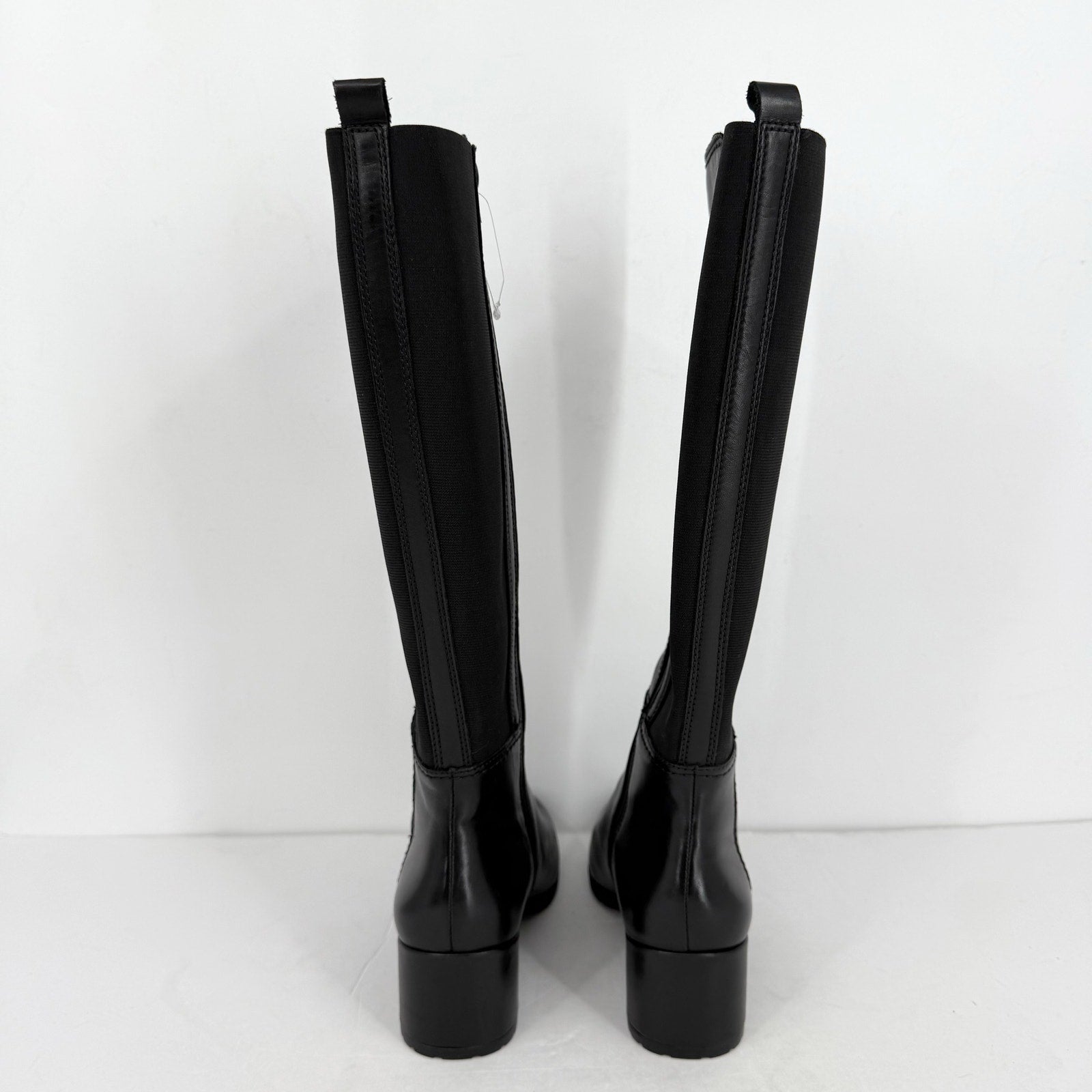 Naturalizer Womens Brent Knee High Boots 10 Wide Black Leather Weatherproof NWOB