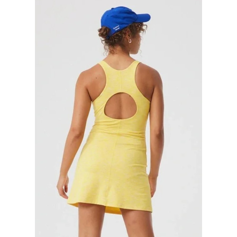 OUTDOOR VOICES Women's Flow Circle Back Dress Small Spring Fling Yellow NWT