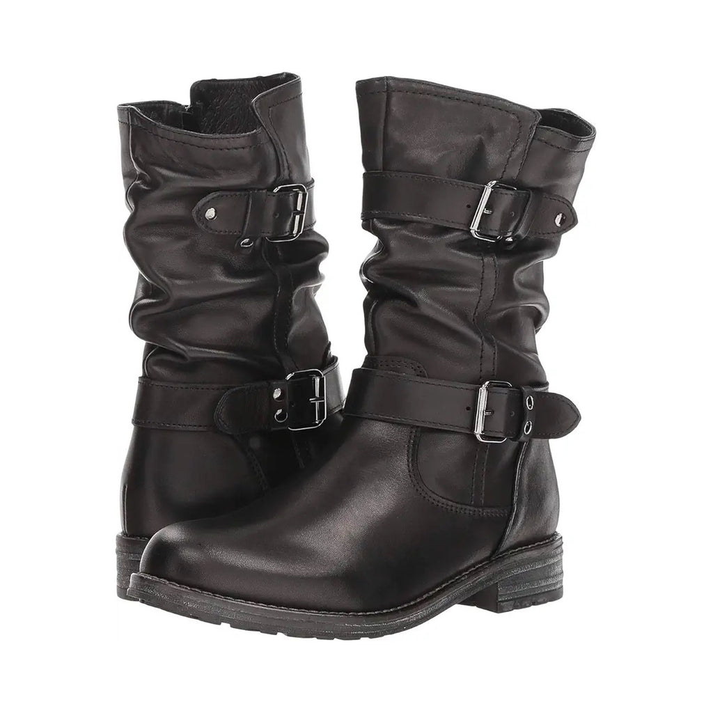 Eric Michael Womens Noelle Motorcycle Boots EU 42 US 11.5-12 Black Leather NWOB