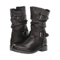Eric Michael Womens Noelle Motorcycle Boots EU 42 US 11.5-12 Black Leather NWOB