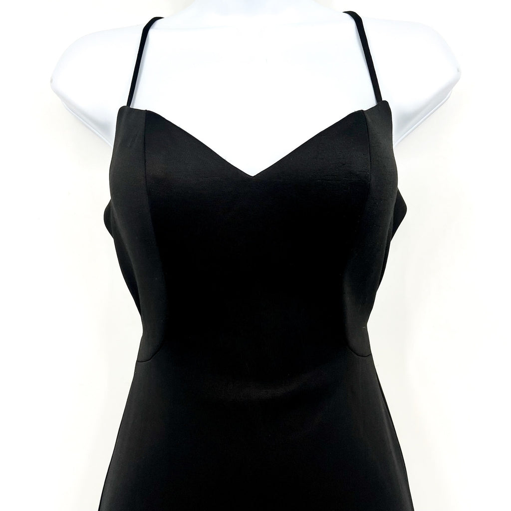 LA FEMME Women's 27657 Jersey Column Prom Dress Size 00 Black EUC