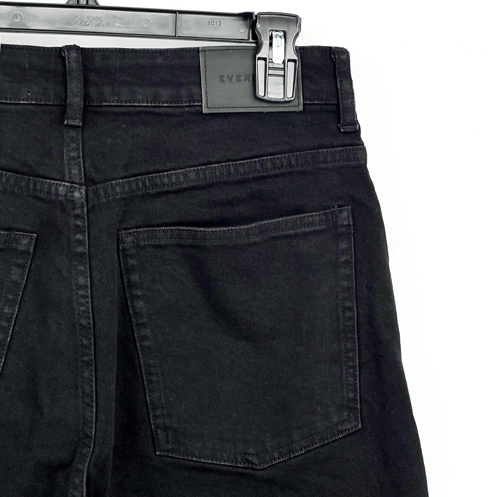 EVERLANE Women's The Curvy Way High Jeans 29x27 US 8 Black Organic Cotton NWT