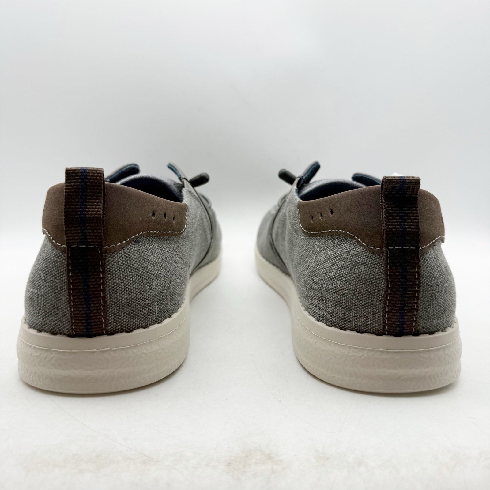 Nunn Bush Mens Brewski Slip on Casual Shoes US 13 M Grey Knit NIB