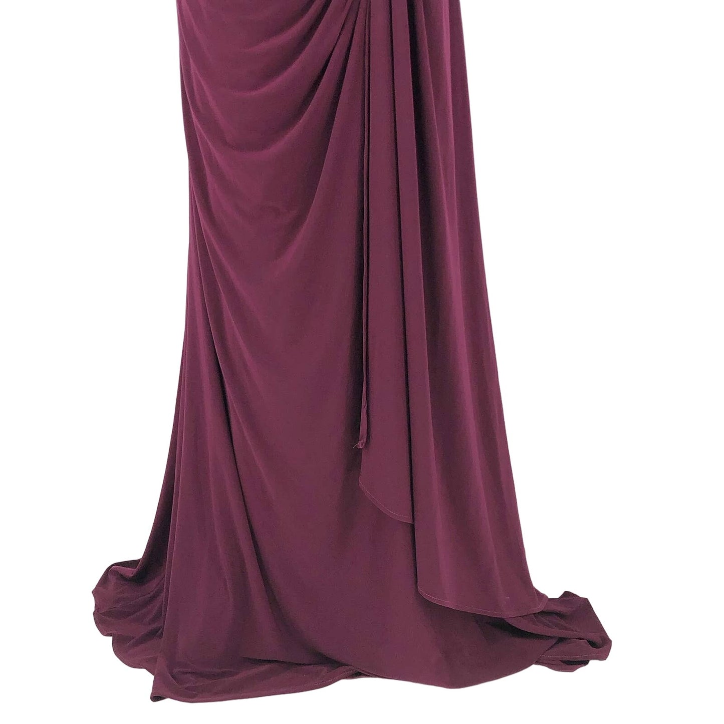 LA FEMME 29814 Women Knot Waist Jersey Evening Dress 18 Red Dark Berry NWT