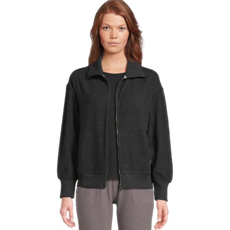 FAHERTY Legend Lounge Full Zip Sweatshirt Medium Heathered Black Twill NWT