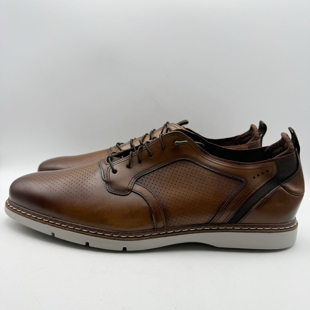 Stacy Adams Mens Sync Slip-On Oxfords Size 15 Wide Brown Leather NWOB