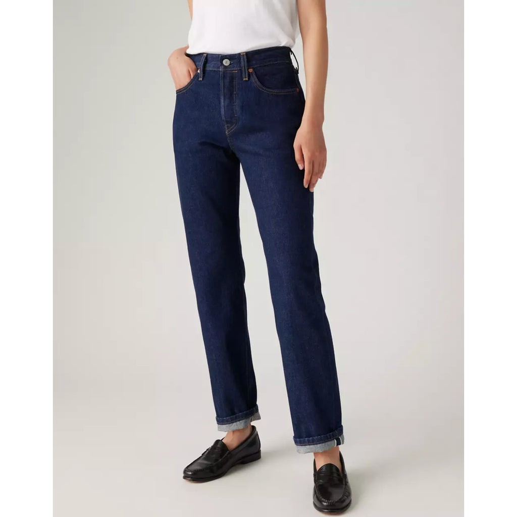 LEVI'S Women 501 Original Fit Selvedge Jean 27x32 US 4 Rinsey Dark 125010560 NWT