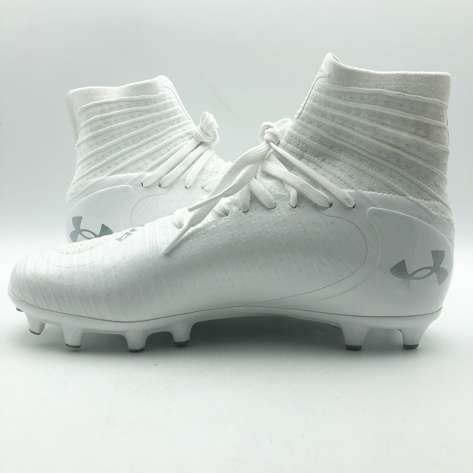 Under Armour Men Highlight MC 2.0 High Top Football Cleats Size 8 White NWOB