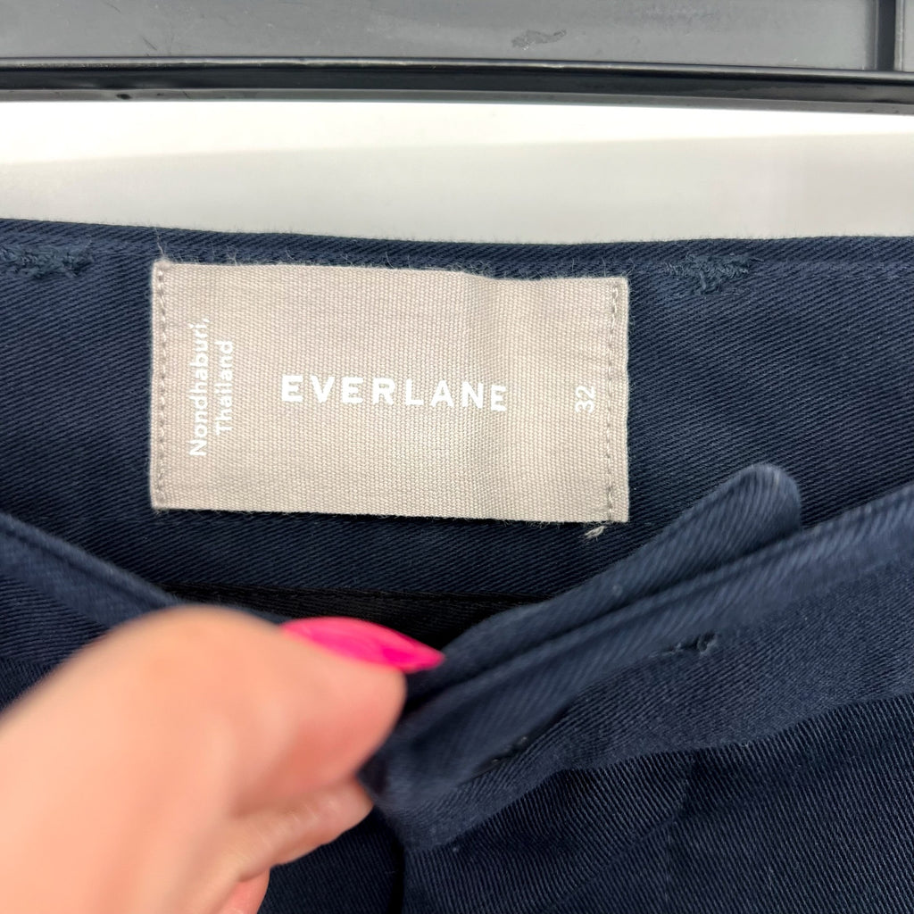 EVERLANE Men's The 7" Performance Chino Shorts Size 32 Navy Blue NWT