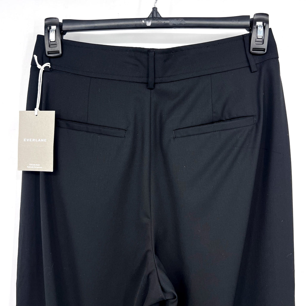 EVERLANE Women's The Italian Wool Way-High Drape Pants Size 6 Black NWT