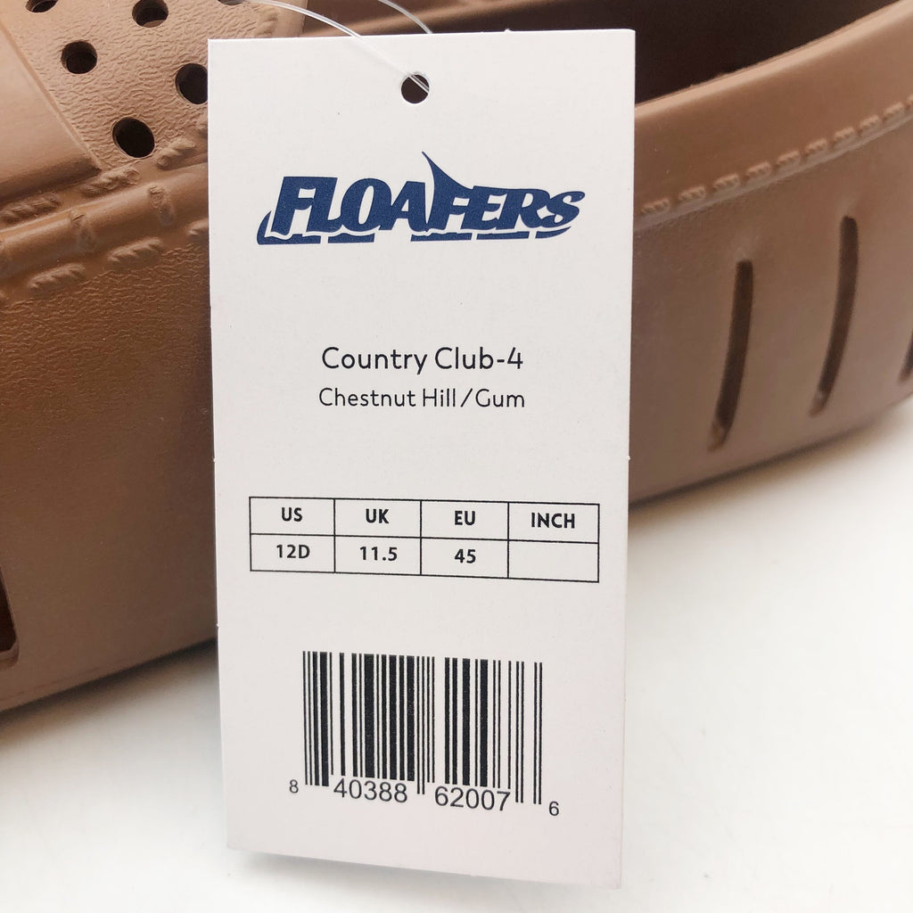 Floafers Mens Country Club Driver 2.0 Loafer Size 12 Tan Chestnut Hill Gum NWT