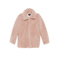 BARDOT JUNIOR Girl's Milly Soft Teddy Jacket XL US 14 Pink Musk Faux Fur NWT