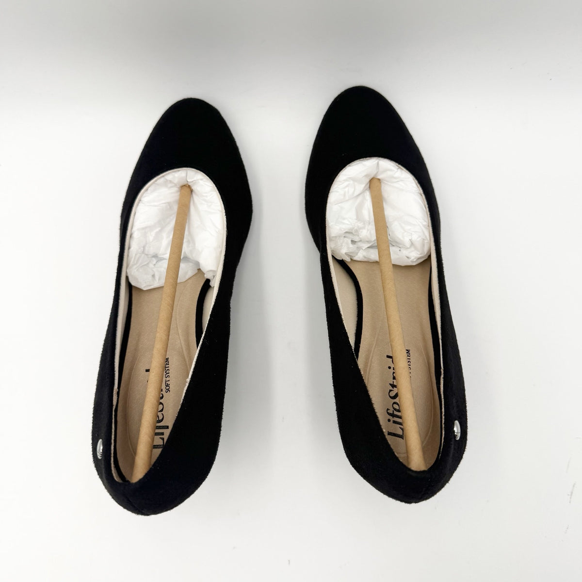 LifeStride Womens Parigi Pumps Size 9 Wide EU 40 Black Microfiber Heels NIB