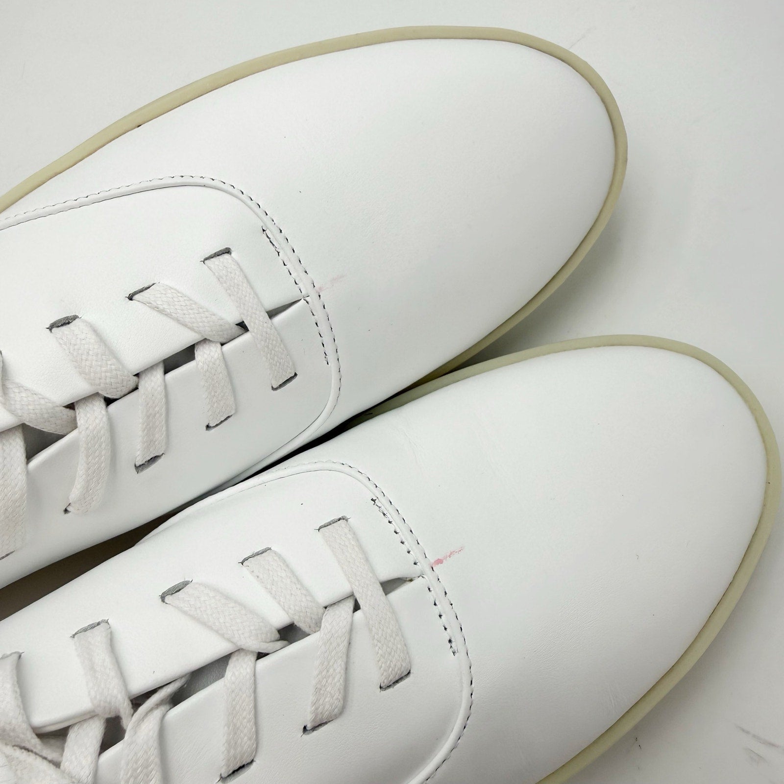 Wolf & Shepherd Cruise Lace Up Sneakers Mens 8 Womens 9.5 White Leather NIB