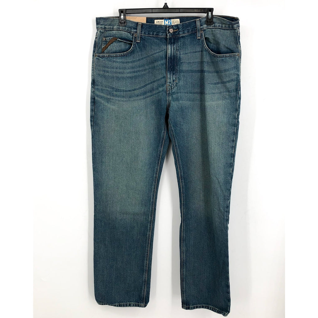ARIAT Mens M2 Relaxed Legacy Boot Cut Jeans 40x34 Blue Wash Granite NWT