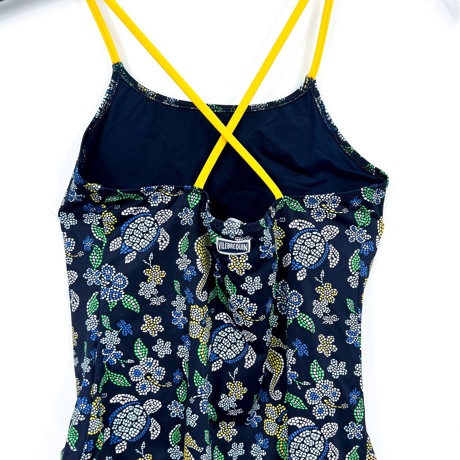 VILEBREQUIN Girls Mosaic Turtle One-Piece Swimsuit 7-8 YEARS 12 ANS Blue NWT