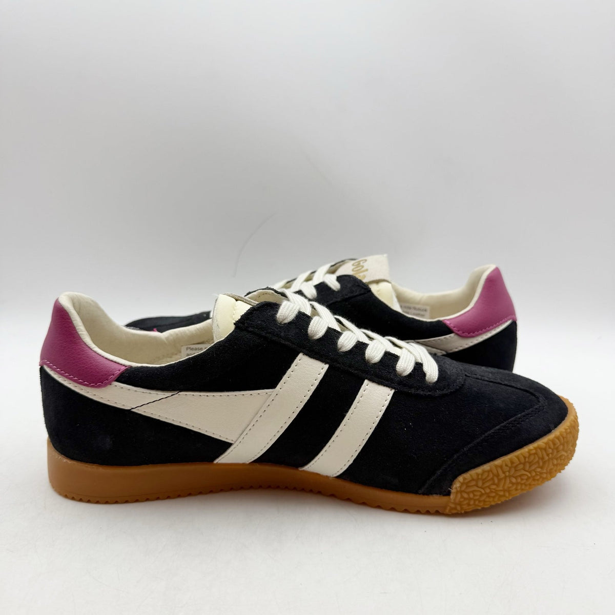 Gola Womens Elan Casual Sneakers Size 6.5 EU 37.5 Black White Fuchsia NIB