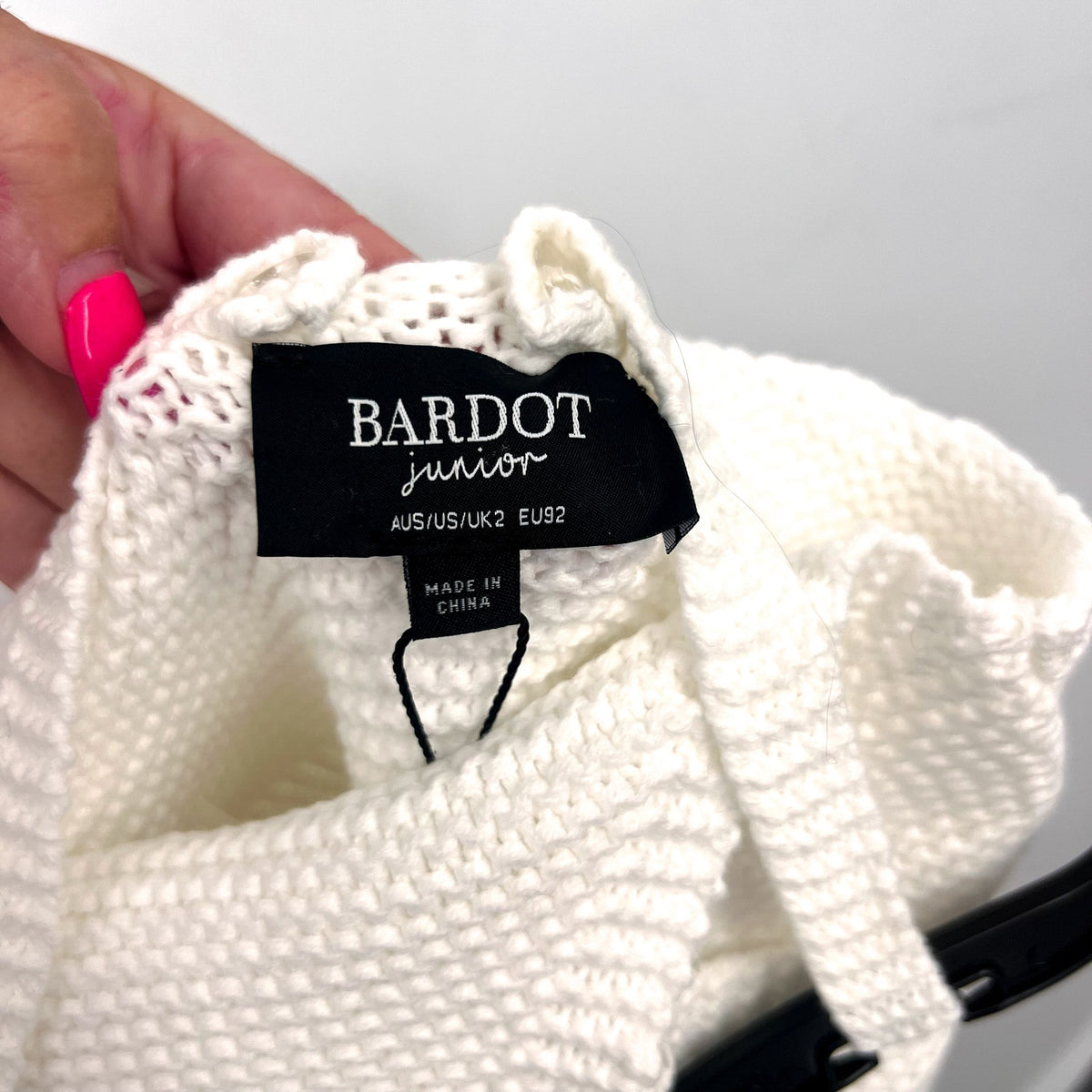 BARDOT JUNIOR Girls Andi Knit Dress Size 2T Orchid White Sleeveless NWT