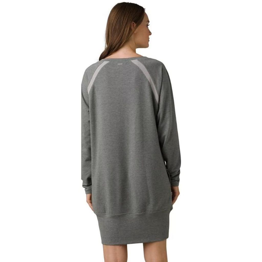 Prana Womens Rosie Sweatshirt Dress XS Grey Long Sleeve Pullover NWT