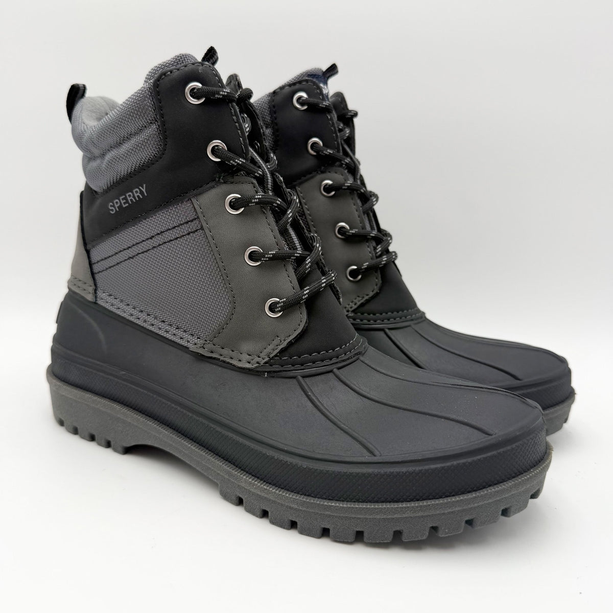SPERRY Kids Storm Hopper Winter Boots Size 5 EU 37 Grey Black NWOB